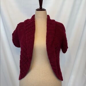 Decree Women's Deep Red Knit Shrug